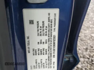 2021 Tesla Model 3 Long Range with VIN 5YJ3E1EB6MF923931, listed as a Copart auction lot 51829505 with 45,389 mi miles and Salvage Title. Bid and sale history available at carsss.com. Image 12.