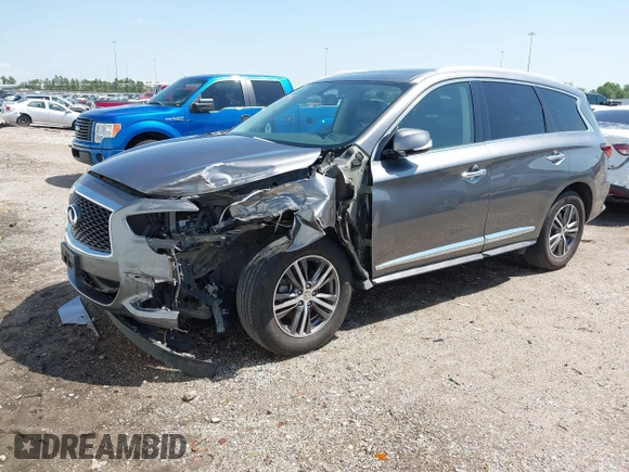2018 Infiniti QX60 with VIN 5N1DL0MM5JC527646, listed as a IAAI auction lot 41824068 with 116,934 mi miles and . Bid and sale history available at DreamBid. Image 2.