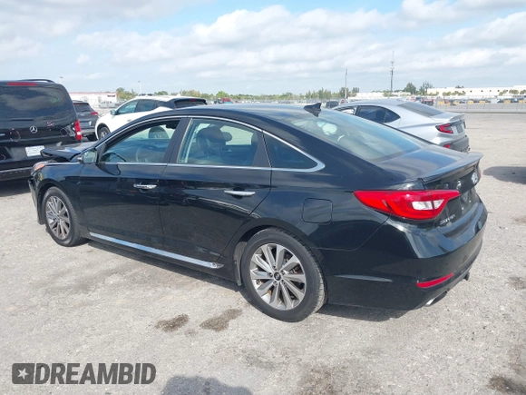 2017 Hyundai Sonata Sport with VIN 5NPE34AF0HH529891, listed as a IAAI auction lot 41607852 with 65,235 mi miles. Bid and sale history available at carsss.com. Image 3.