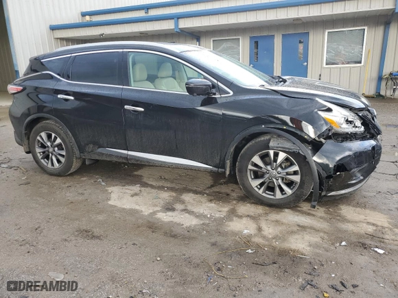 2017 Nissan Murano SL with VIN 5N1AZ2MH4HN101994, listed as a Copart auction lot 46793185 with 107,360 mi miles and Salvage Title. Bid and sale history available at carsss.com. Image 4.