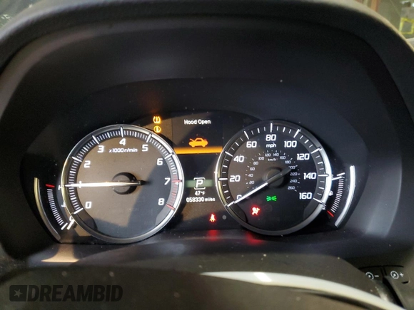 2020 Acura MDX w/Technology Pkg with VIN 5J8YD4H54LL051102, listed as a Copart auction lot 52684135 with 58,330 mi miles and Salvage Title. Bid and sale history available at carsss.com. Image 9.