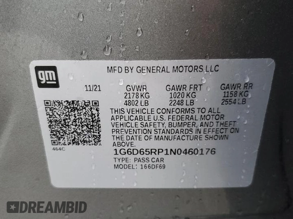 2022 Cadillac CT4-V Blackwing z VIN 1G6D65RP1N0460176, wystawiony jako Copart lot #71723654 z przebiegiem 17 551 mil mil oraz Szkoda całkowita • Salvage title. Historia ofert i sprzedaży dostępna na DreamBid. Obrazek 15.