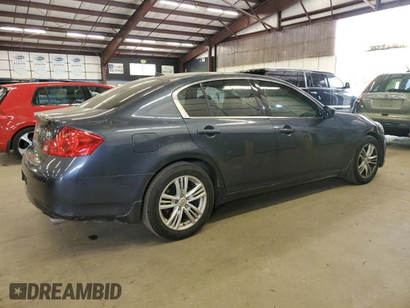 2011 Infiniti G25 x with VIN JN1DV6AR9BM452272, listed as a Copart auction lot 56738105 with 190,056 mi miles and Salvage title. Bid and sale history available at DreamBid. Image 3.