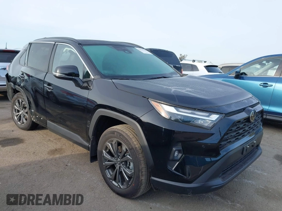 2025 Toyota RAV4 Hybrid XLE Premium with VIN 2T3B6RFV6SW084676, listed as a IAAI auction lot 41923759 with 15,856 mi miles and . Bid and sale history available at DreamBid. Image 1.