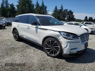 2022 Lincoln Aviator Reserve with VIN 5LM5J7XC3NGL21744, listed as a Copart auction lot 62887815 with 33,714 mi miles and Salvage title. Bid and sale history available at DreamBid. Image 4.