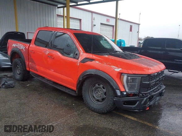 2023 Ford F-150 Raptor with VIN 1FTFW1RJ0PFC76292, listed as a IAAI auction lot 41458893 with 5,028 mi miles and . Bid and sale history available at DreamBid. Image 1.