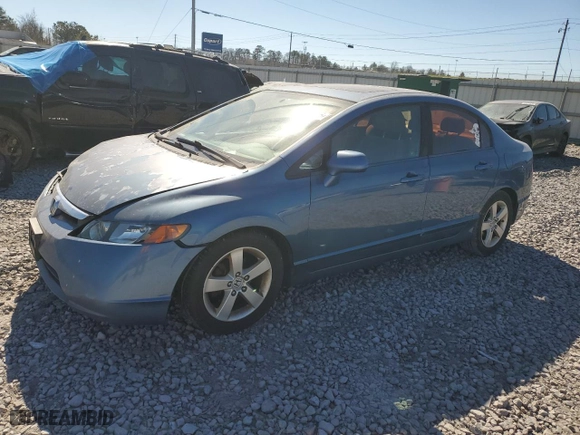 2008 Honda Civic Sdn EX with VIN 1HGFA16808L032548, listed as a Copart auction lot 46637545 with 72,377 mi miles and Salvage Title. Bid and sale history available at carsss.com. Image 1.
