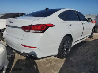 2020 Genesis G80 3.8L with VIN KMTFN4JE4LU328761, listed as a Copart auction lot 74386554 with 24,082 mi miles and Non Repairable. Bid and sale history available at carsss.com. Image 3.