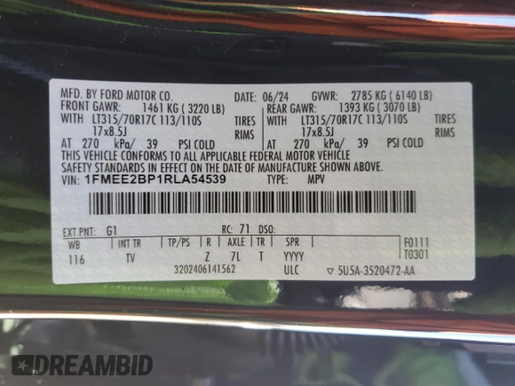 2024 Ford Bronco Wildtrak z VIN 1FMEE2BP1RLA54539, wystawiony jako Copart lot #46310905 z przebiegiem 12 545 mil mil oraz Szkody całkowita. Historia ofert i sprzedaży dostępna na DreamBid. Obrazek 15.