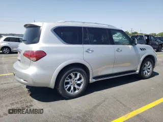 2012 Infiniti QX56 7-passenger z VIN JN8AZ2NE8C9018843, wystawiony jako Copart lot #59578865 z przebiegiem 147 128 mil mil oraz Czysty tytuł • Clean title. Historia ofert i sprzedaży dostępna na DreamBid. Obrazek 3.