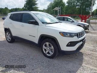 2024 Jeep Compass Latitude with VIN 3C4NJDBN9RT604049, listed as a IAAI auction lot 42153134 with 36,455 mi miles. Bid and sale history available at carsss.com. Image 1.