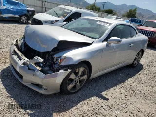 2010 Lexus IS 350 C with VIN JTHFE2C21A2501066, listed as a Copart auction lot 58827455 with 124,657 mi miles and Salvage title. Bid and sale history available at DreamBid. Image 1.