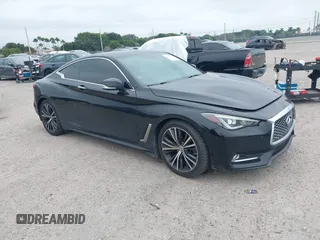 2018 Infiniti Q60 3.0t Luxe with VIN JN1EV7EL6JM391557, listed as a IAAI auction lot 41327378 with 67,838 mi miles and . Bid and sale history available at carsss.com. Image 1.