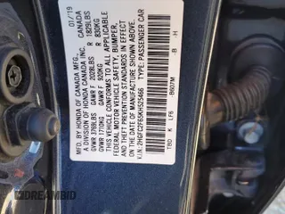 2019 Honda Civic Sedan LX with VIN 2HGFC2F65KH525466, listed as a Copart auction lot 49464965 with 76,506 mi miles and Salvage Title. Bid and sale history available at carsss.com. Image 14.