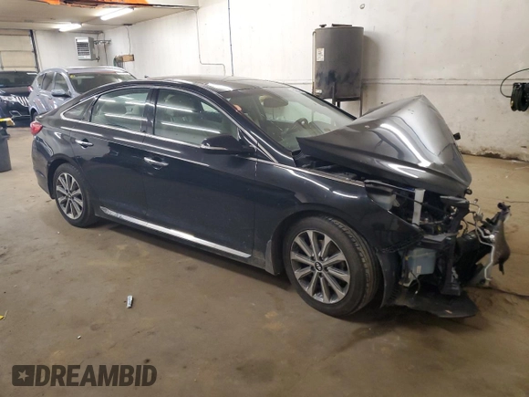2016 Hyundai Sonata Sport with VIN 5NPE34AF3GH322135, listed as a Copart auction lot 55730525 with 100,404 mi miles and Non Repairable. Bid and sale history available at DreamBid. Image 4.