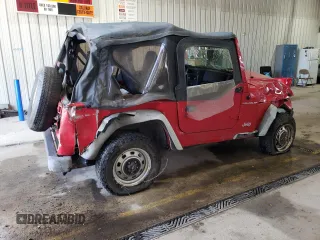 2001 Jeep Wrangler SE with VIN 1J4FA29P91P331908, listed as a Copart auction lot 55071675 with 142,004 mi miles and Salvage Title. Bid and sale history available at carsss.com. Image 3.
