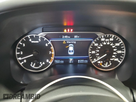2025 Nissan Altima SR with VIN 1N4BL4CV6SN309174, listed as a Copart auction lot 52805085 with 7,622 mi miles and Clean Title. Bid and sale history available at DreamBid. Image 9.