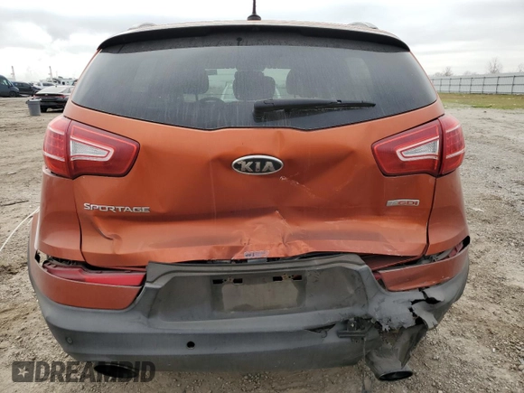 2011 Kia Sportage SX with VIN KNDPCCA64B7113115, listed as a Copart auction lot 44652535 with 222,510 mi miles and Salvage Title. Bid and sale history available at carsss.com. Image 6.