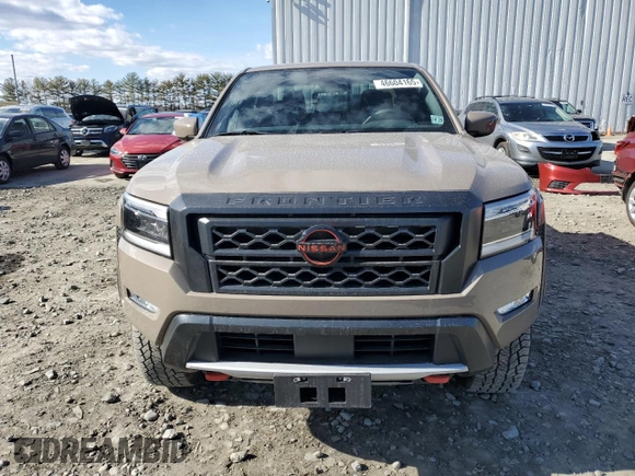 2024 Nissan Frontier Pro-4X with VIN 1N6ED1EK2RN656885, listed as a Copart auction lot 46604165 with 4,390 mi miles and Salvage title. Bid and sale history available at DreamBid. Image 5.