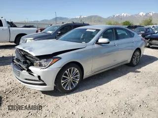 2015 Hyundai Genesis 3.8L z VIN KMHGN4JE4FU075198, wystawiony jako Copart lot #56523855 z przebiegiem 70 859 mil mil oraz Szkoda całkowita • Salvage title. Historia ofert i sprzedaży dostępna na DreamBid. Obrazek 1.