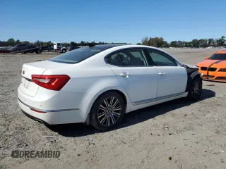 2014 Kia Cadenza Premium with VIN KNALN4D75E5128822, listed as a Copart auction lot 75172014 with 156,736 mi miles and Salvage Title. Bid and sale history available at carsss.com. Image 3.