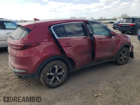 2020 Kia Sportage LX with VIN KNDPM3AC5L7829395, listed as a Copart auction lot 48951455 with 58,089 mi miles and Salvage Title. Bid and sale history available at DreamBid. Image 3.