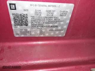 2018 Chevrolet Silverado 1500 LT with VIN 1GCVKREH5JZ363281, listed as a IAAI auction lot 41881671 with 72,875 mi miles. Bid and sale history available at carsss.com. Image 9.