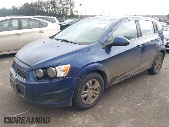 2013 Chevrolet Sonic LT with VIN 1G1JC6SB0D4205841, listed as a IAAI auction lot 41360755 with 137,150 mi miles. Bid and sale history available at carsss.com. Image 2.