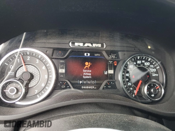 2023 Ram 2500 Laramie with VIN 3C6UR5FJ9PG597618, listed as a Copart auction lot 79045884 with 46,860 mi miles and Salvage title. Bid and sale history available at DreamBid. Image 9.