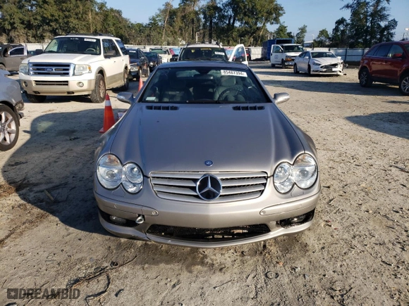 2005 Mercedes-Benz SL-Class 5.5L AMG with VIN WDBSK74F45F089293, listed as a Copart auction lot 85487394 with 34,153 mi miles and Salvage Title. Bid and sale history available at carsss.com. Image 5.