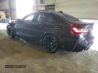 2022 BMW M3 Competition z VIN WBS33AY03NFM95967, wystawiony jako Copart lot #76178354 z przebiegiem 18 208 mil mil oraz Nie do naprawy • Non repairable. Historia ofert i sprzedaży dostępna na DreamBid. Obrazek 2.