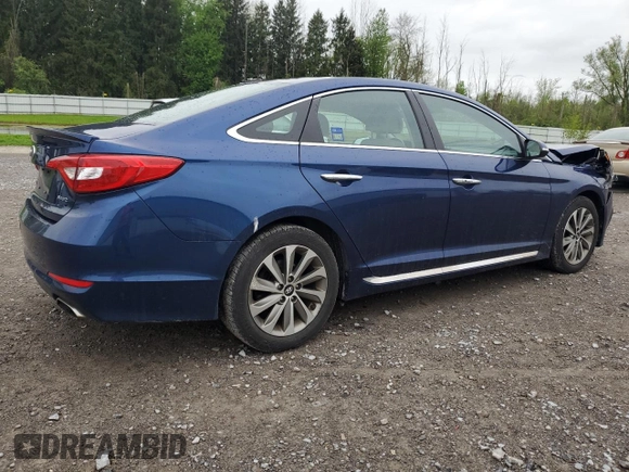 2015 Hyundai Sonata Sport with VIN 5NPE34AF7FH111941, listed as a Copart auction lot 56842275 with 92,082 mi miles and Salvage title. Bid and sale history available at DreamBid. Image 3.