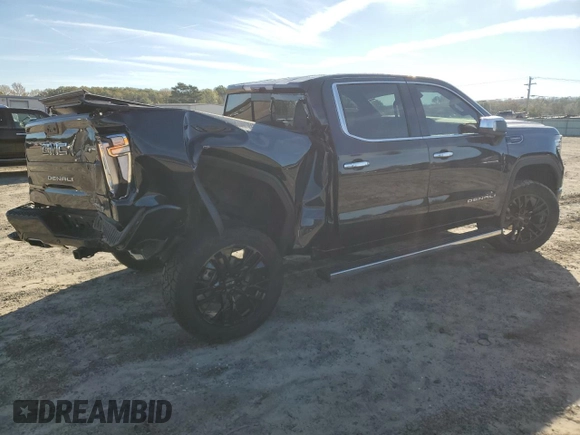 2023 GMC Sierra 1500 Denali Ultimate with VIN 1GTUUHEL0PZ263358, listed as a Copart auction lot 80246964 with 25,823 mi miles and Salvage Title. Bid and sale history available at carsss.com. Image 3.