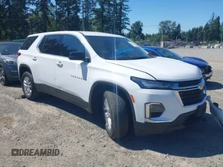 2022 Chevrolet Traverse LS with VIN 1GNEVFKW7NJ177603, listed as a IAAI auction lot 42605686 with 42,155 mi miles and . Bid and sale history available at DreamBid. Image 1.