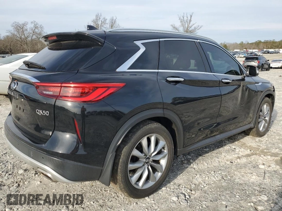 2021 Infiniti QX50 Essential z VIN 3PCAJ5CA3MF107005, wystawiony jako Copart lot #42410635 z przebiegiem 51 378 mil mil oraz Szkoda całkowita • Salvage title. Historia ofert i sprzedaży dostępna na DreamBid. Obrazek 3.