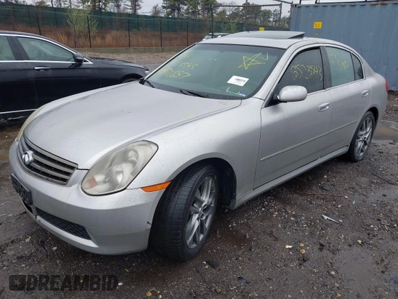 2005 Infiniti G35 with VIN JNKCV51F55M304681, listed as a IAAI auction lot 41970857 with Not Provided miles. Bid and sale history available at carsss.com. Image 2.