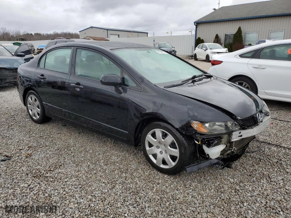 2009 Honda Civic Sdn LX with VIN 2HGFA16539H355061, listed as a Copart auction lot 49546375 with 135,225 mi miles and Salvage Title. Bid and sale history available at carsss.com. Image 4.