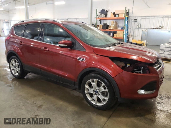 2016 Ford Escape Titanium with VIN 1FMCU9J97GUA67485, listed as a Copart auction lot 57623135 with 95,147 mi miles and Salvage title. Bid and sale history available at DreamBid. Image 4.
