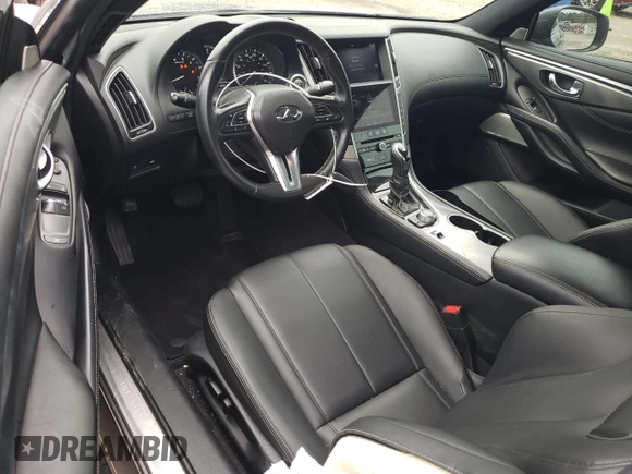 2020 Infiniti Q60 Luxe with VIN JN1EV7EKXLM341156, listed as a Copart auction lot 71984954 with 67,816 mi miles and Salvage Title. Bid and sale history available at carsss.com. Image 8.