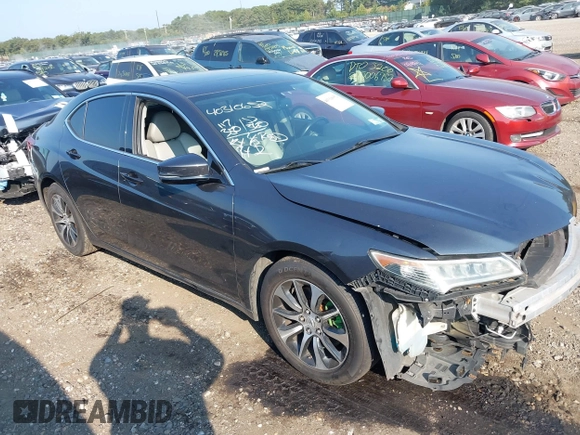 2015 Acura TLX with VIN 19UUB1F31FA023293, listed as a IAAI auction lot 40310652 with 117,350 mi miles. Bid and sale history available at carsss.com. Image 1.