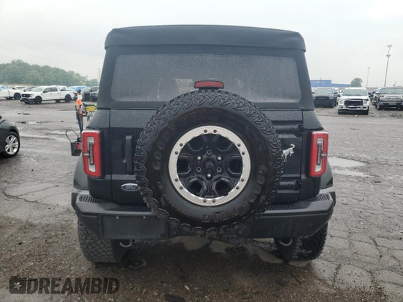 2022 Ford Bronco with VIN 1FMEE5DH5NLA84662, listed as a Copart auction lot 59847245 with 10,768 mi miles and Salvage title. Bid and sale history available at DreamBid. Image 6.