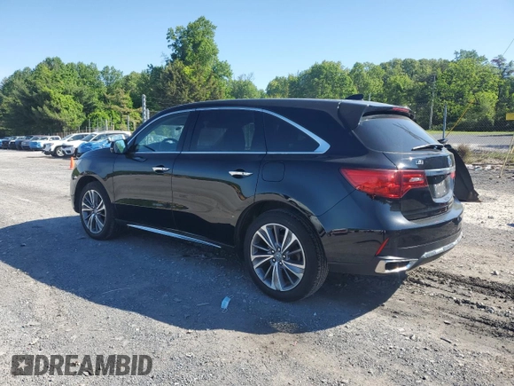2017 Acura MDX Technology with VIN 5FRYD4H53HB023928, listed as a Copart auction lot 56055535 with 160,249 mi miles and Salvage title. Bid and sale history available at DreamBid. Image 2.