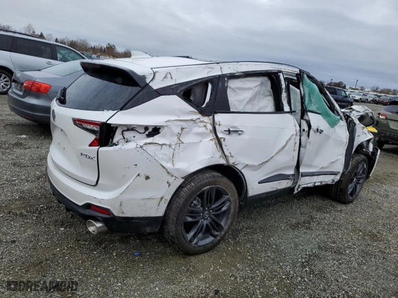 2023 Acura RDX w/A-Spec Package with VIN 5J8TC1H65PL000248, listed as a Copart auction lot 86764344 with 0 mi miles and Salvage Title. Bid and sale history available at carsss.com. Image 3.