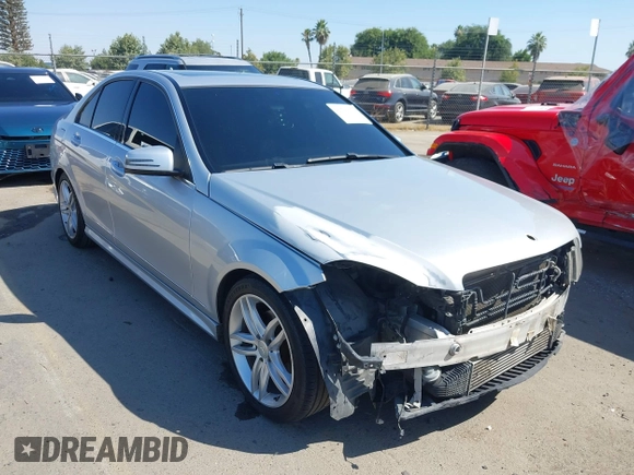 2014 Mercedes-Benz C 250 Sport with VIN WDDGF4HB5EA948430, listed as a IAAI auction lot 42709616 with 104,235 mi miles and . Bid and sale history available at DreamBid. Image 1.