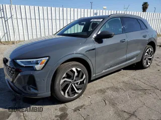 2024 Audi Q8 e-tron Premium Plus z VIN WA15AAGE2RB053630, wystawiony jako Copart lot #46319655 z przebiegiem 3435 mil mil oraz Szkody całkowita. Historia ofert i sprzedaży dostępna na DreamBid. Obrazek 1.