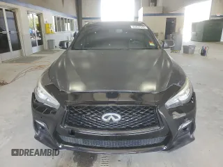 2018 Infiniti Q50 Red Sport 400 with VIN JN1FV7AP3JM461660, listed as a Copart auction lot 53837645 with 111,441 mi miles and Clean title. Bid and sale history available at DreamBid. Image 5.