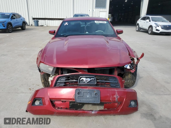 2011 Ford Mustang V6 with VIN 1ZVBP8AM1B5105444, listed as a Copart auction lot 47071455 with Not Provided miles and Salvage Title. Bid and sale history available at carsss.com. Image 5.