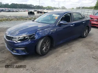2019 Kia Optima LX with VIN 5XXGT4L32KG343770, listed as a Copart auction lot 55152535 with 128,482 mi miles and Salvage title. Bid and sale history available at DreamBid. Image 1.