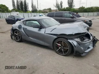 2020 Toyota GR Supra 3.0 with VIN WZ1DB4C06LW032954, listed as a Copart auction lot 62510144 with 0 mi miles and Salvage Title. Bid and sale history available at carsss.com. Image 4.