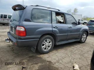 2003 Lexus LX 470 z VIN JTJHT00W733523370, wystawiony jako Copart lot #55516375 z przebiegiem 157 862 mil mil oraz Czysty tytuł • Clean title. Historia ofert i sprzedaży dostępna na DreamBid. Obrazek 3.